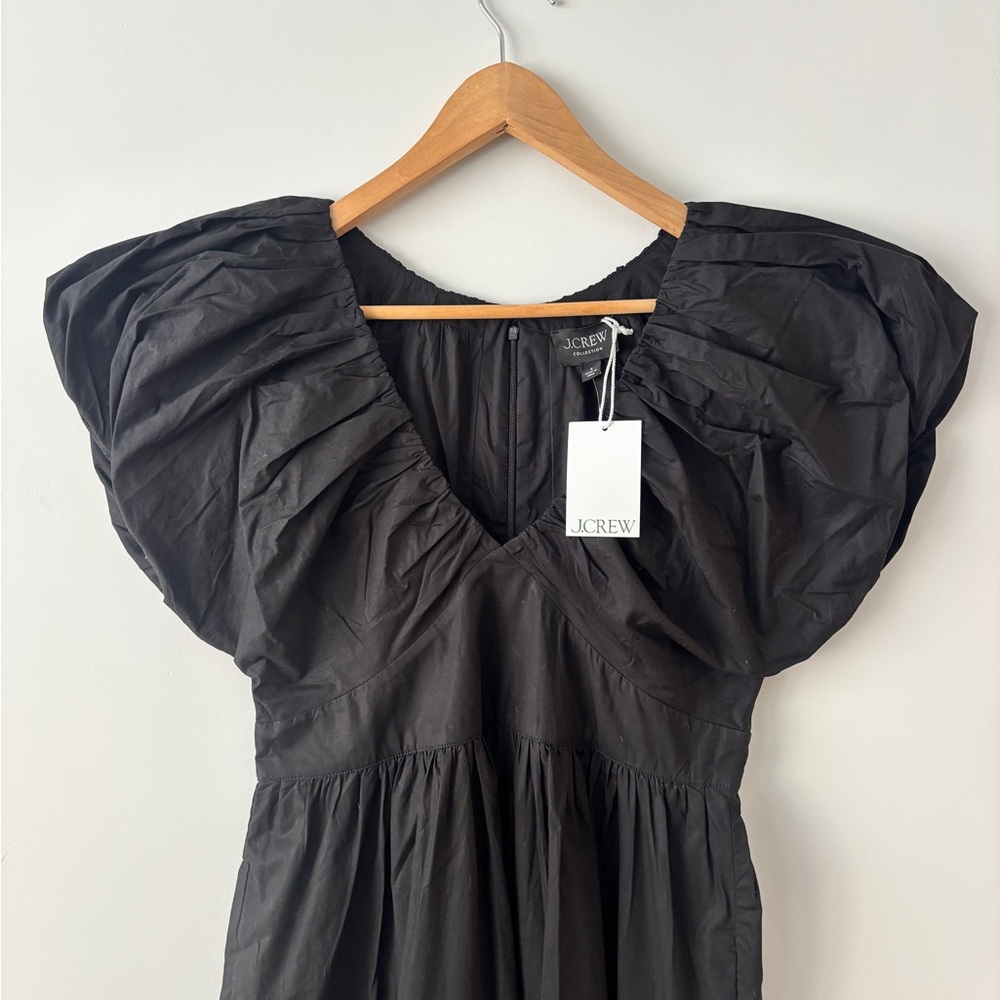 Collection Cecily dress in cotton poplin J. Crew Black Dress